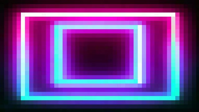 Colorful neon pixel art background