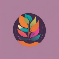 Tea illustration, minimalist, vibrant colors