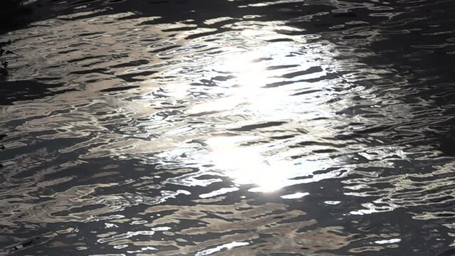Reflets et ondulations du soleil sur l'eau, 480fps ralenti X8/59,94fps