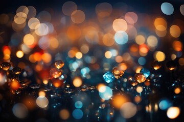 Blurred lights creating a bokeh effect - stock photography