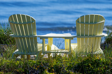 Adirondack Chairs at Waterfront