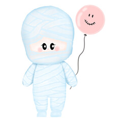 Mummy with balloon