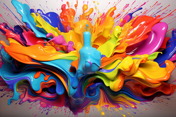 Vibrant Graffiti Paint Splash: Desktop & Mobile Wallpaper Background