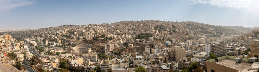 Fototapeta na wymiar Panoramic view cityscape of Amman, Jordan