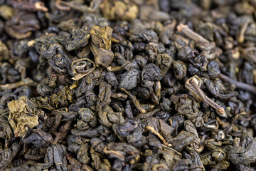ready for making green tea dried high-quality tea leaves