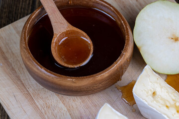 natural bee honey from different colors
