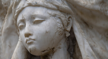 Fototapeta premium beautiful old weathered plaster sculptures in high resolution and sharpness with good lighting
