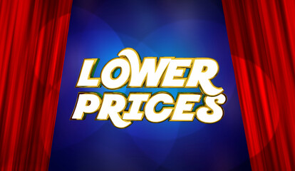 Lower Prices Arrows Down Slashed Costs Discount Sale 3d Illustration
