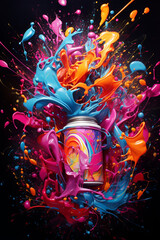 Vibrant Aerosol Art: Paint Splash Wallpaper for Desktop & Cell Phone Backgrounds