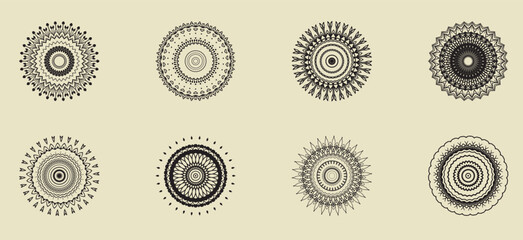 illustration of an background with circles, mandala