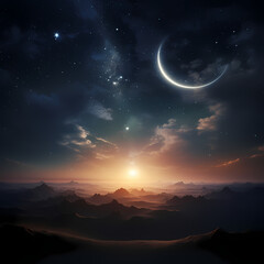 Crescent Moon and Star