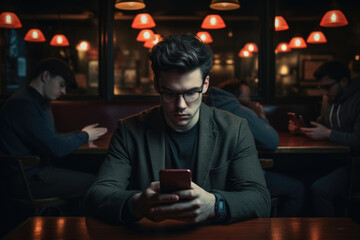 A person constantly scrolling through their phone pretending to be caught up in notifications and messages to avoid uncomfortable