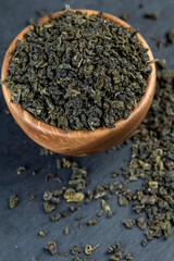 ready for making green tea dried high-quality tea leaves