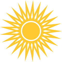 Yellow Flat Sun Element