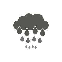 Cloud with rain icon. Vector illustration. Eps 10.