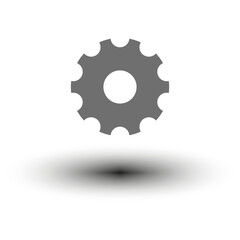Gear icon. Vector illustration. Eps 10.