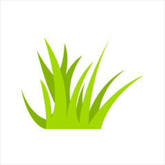 Eco symbol of green grass. vector flat ilustration on white background..eps