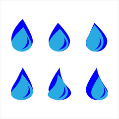 Water drop icon vector. Logo Template flat illustration on white background.