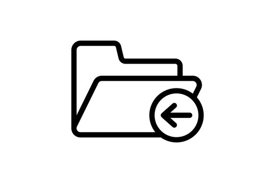 Move to folder Icon. suitable for web site design, app, user interfaces. line icon style. Simple vector design editable