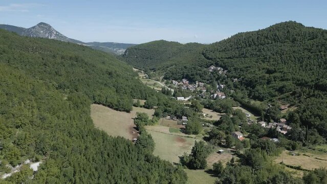 Drone footage over Italian nature spot (Marche)
