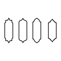 Set of Islamic Shape Illustration.Islamic Bagde. Good used for Islamic Design, Label, Sign, Sticker illustration on white background..eps