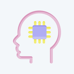 Icon Artificial Intelligence. related to Psychology Personality symbol. simple design editable. simple illustration