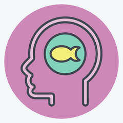 Icon Loneliness. related to Psychology Personality symbol. simple design editable. simple illustration