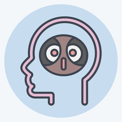 Icon Erudition. related to Psychology Personality symbol. simple design editable. simple illustration