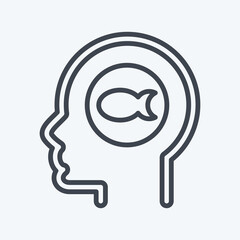 Icon Loneliness. related to Psychology Personality symbol. simple design editable. simple illustration