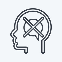 Icon Intolerance. related to Psychology Personality symbol. simple design editable. simple illustration