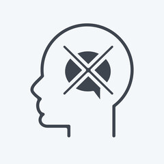Icon Intolerance. related to Psychology Personality symbol. simple design editable. simple illustration