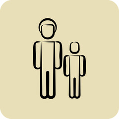 Icon Father And Son. related to Family symbol. glyph style. simple design editable. simple illustration