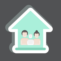 Icon Happy Family. related to Family symbo. simple design editable. simple illustration