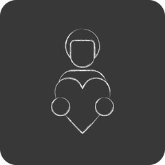Icon Love Hand. related to Family symbol. simple design editable. simple illustration