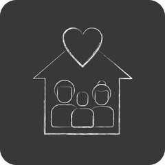 Icon Love Familys. related to Family symbol. simple design editable. simple illustration