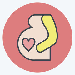 Icon Pregnancy. related to Family symbol. simple design editable. simple illustration