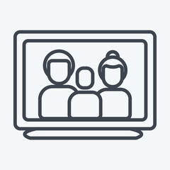 Icon Photoframe. related to Family symbol. simple design editable. simple illustration