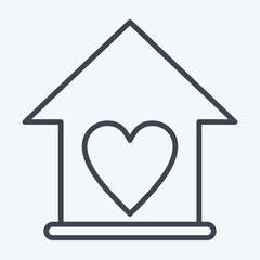 Icon Love Family. related to Family symbol. glyph style. simple design editable. simple illustration