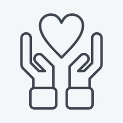 Icon Care. related to Family symbol. glyph style. simple design editable. simple illustration