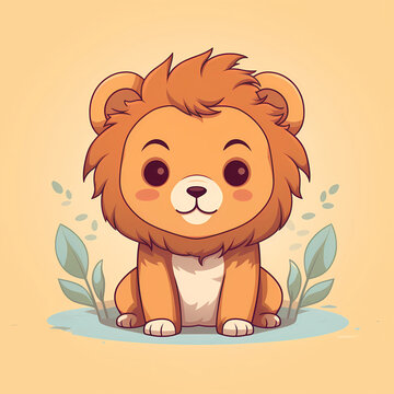 animal drawing in illustration style for kid, vector style