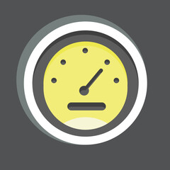 Sticker Metter. related to Car Service symbol. repairin. engine. simple illustration