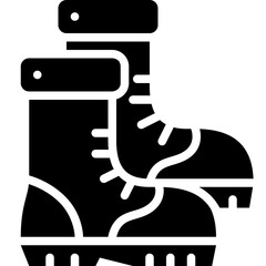 safety boot solid icon