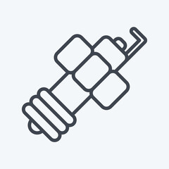 Icon Spark Plug. related to Car Service symbol. Line Style. repairin. engine. simple illustration