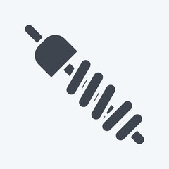 Icon Suspension. related to Car Service symbol. Glyph Style. repairin. engine. simple illustration