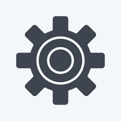 Icon Gear. related to Car Service symbol. Glyph Style. repairin. engine. simple illustration