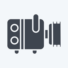 Icon Compresor. related to Car Service symbol. Glyph Style. repairin. engine. simple illustration