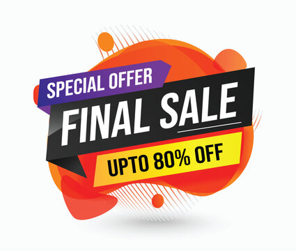 Final sale poster art design template