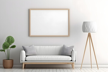 Frame Mockup - Stylish Blank Frame in Modern Setting, generative ai