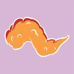 Food art vector design. Flat design with fast food concept.