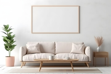 Frame Mockup - Clean and Contemporary Interior Decor, generative ai